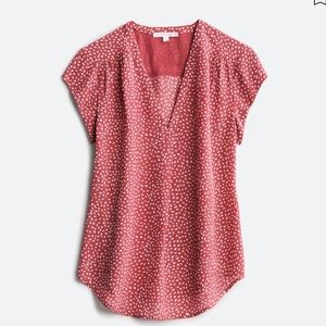 FUN2FUN Lillian V Neck Blouse Size M Rust color